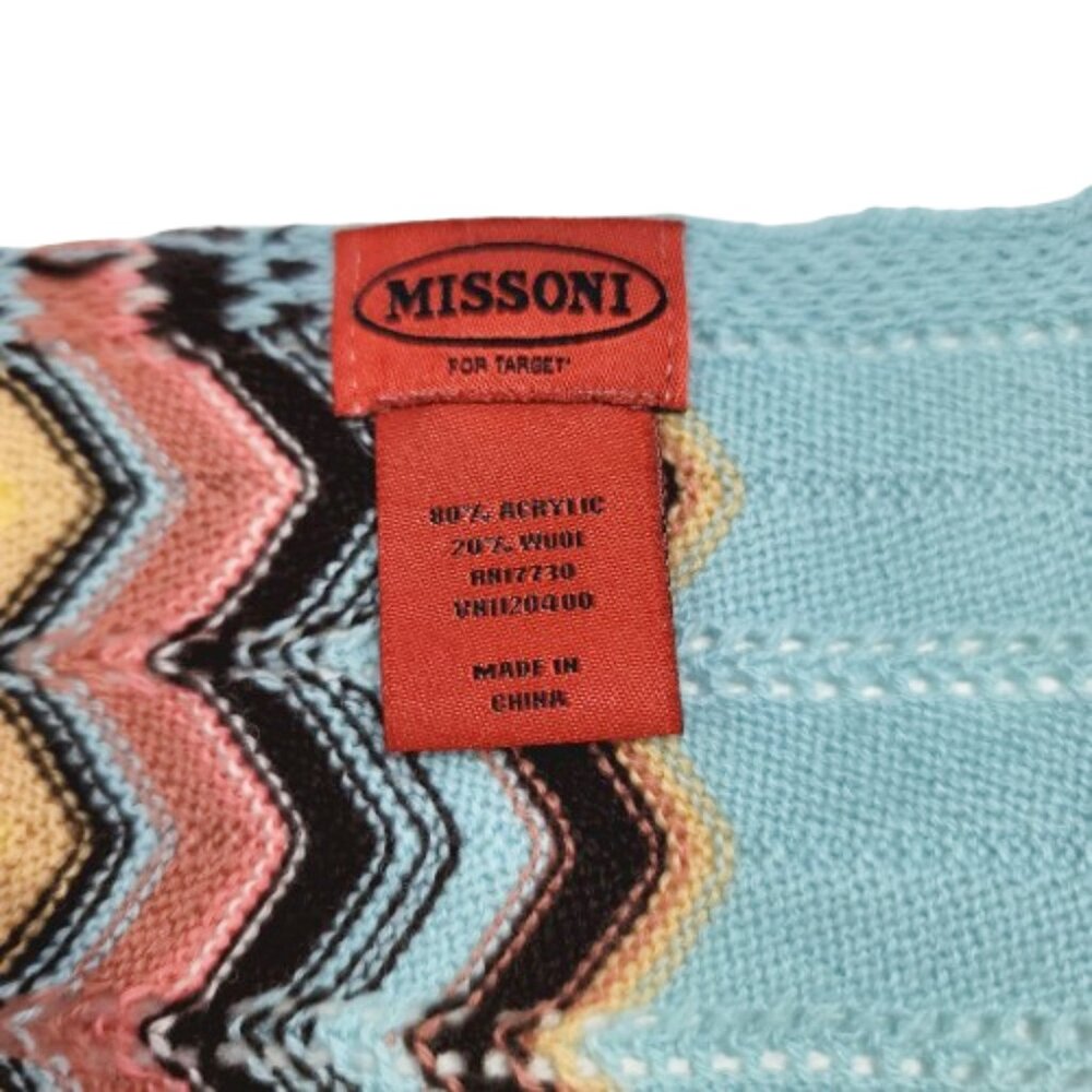 Missoni for Target Long Gloves and Scarf Set in Brown Pink Blue Chevron Stripes - Picture 11 of 11